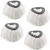 Mop Replacement Heads Compatible with Spin Mop, Microfiber Spin Mop Refills, Easy Cleaning Mop Head 4pcs