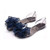 heipeiwa Women Sandals Bow Flowers Flats Jelly Shoes Peep Toe Summer Beach Sandals Dark Blue