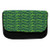 Lunarable Green Pencil Case, Tropical Island Forest, Fabric Pen Pencil Bag with Double Zipper, 8.5" x 5.5", Jade Green Lime Green