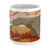 Lunarable Animal Mug, Flat Geometric Illustration of Elephant Standing in Autumn Forest, Ceramic Coffee Mug Cup for Water Tea Drinks, 11 oz, Pale Salmon Dimgray