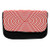 Ambesonne Red Pencil Case, Spiral Concentrate Line, Fabric Pen Pencil Bag with Double Zipper, 8.5" x 5.5", Red White