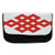 Ambesonne Red Pencil Case, Tangled Lines with Squares, Fabric Pen Pencil Bag with Double Zipper, 8.5" x 5.5", Red White