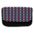 Ambesonne Abstract Pencil Case, Retro Circles Stripes, Fabric Pen Pencil Bag with Double Zipper, 8.5" x 5.5", Cream Dark Coral Night Blue