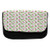 Ambesonne Tropical Pencil Case, Pink Hibiscus Palm, Fabric Pen Pencil Bag with Double Zipper, 8.5" x 5.5", Green Pink and White