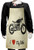 Ambesonne Manly Apron, Vintage Grunge Flat Looking Motorcycle and I Love My Bike Text Silhouette, Small Apron Bib with Adjustable Ties for Baking Painting, Small Size, Charcoal Grey Khaki