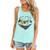 Happy Camper Tank Top Women Hiking Camping Print Sleeveless Shirt Funny Graphic Vest Vacation Casual Tee Tops -Green, S, s-