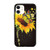 Tie Dye Dog Paw iPhone 11 Case, Colorful Dog Paw Print Phone Case Soft TPU Protective Black Phone Case for iPhone 11-6.1- for Girls Boys Women Men