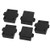 IIVVERR 63mmx50mmx22mm Plastic Enclosure Electric Project Case Junction Box Black 5pcs -63mmx50mmx22mm Caja de conexiones de caja de proyecto electrico de caja de plástico 5pcs negro