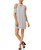 Bar III Cold-Shoulder Mock-Neck Dress White Combo XSmall