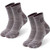 Merino Wool Socks, ZEALWOOD Hiking Socks Cycling Socks Running Socks Quarter Thermal Insulated Wool Warm Winter Crew Socks for Extreme Cold Weather Socks,Ankle Athletic Socks 2 Pairs-Brown,X-Large