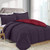 Clara Clark Luxury Down Alternative Comforter Set Hypoallergenic, Plush Siliconized Fiberfill, Box Stitched, Duvet Insert Queen Red - Eggplant