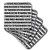 3dRose CST-164992-1 Pi Math Number Mathematical Black and White Mathematic Numeric Figures Soft Coasters, Set of 4