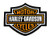 Harley-Davidson 4 inch Embroidered Orange Bar  and  Shield Logo Emblem Sew-On Patch