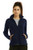 Women's Polar Fleece Full Zip Up Winter Jacket -S, Navy-