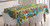 Ambesonne Striped Tablecloth, Colorful Summer Spring Retro Patchwork Style Pattern Sunflower Butterfly Strawberry, Rectangular Table Cover for Dining Room Kitchen Decor, 60" X 84", Yellow Blue