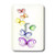 3dRose LLC lsp_109746_1 Pretty Pastel Butterflies On White Single Toggle Switch