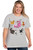 Disney Cats Womens Plus Size T-Shirt Cheshire Oliver Figaro -Heather Grey, 4X-