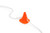 Kikkerland US45 iCone Stand and Cord Wrap Mount for iPhone - Retail Packaging - Orange