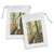 Ambesonne Woodland Fabric Pouch Set of 2, Misty Autumn Woodland Stream at Golitha Falls on Bodmin Moor in Cornwall, Small Drawstring Bag for Toiletries Masks and Favors, 9" x 6", Orange Green Yellow
