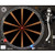 DJ Turntable Premium Cork Slipmat - Black Red Spiral Hatchet