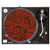 DJ Turntable Premium Cork Slipmat - Red Circles