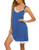 Ekouaer Womens Chemise Sleepwear Full Slips Lace Nightgown Cotton Jersey Lingerie -Blue, Large-