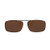 Dioptics Solar Shield-19 REC Polarized Rectangular Clip On Sunglasses, Brown Driving, 56 mm