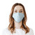 Comfortable Windproof mask Birds Seagulls Flying with Open Wings on Dotted Pastel Colored Backdrop Pale Blue Black and White Printed Facial decorations for man and woman Adult
