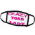 3dRose Blonde Designs Crazy Thumb Pointing Back Lady - Crazy Toad Lady - Face Masks -fm-175313-3-