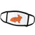 3dRose Florene Childrens Art III - Cute Bright Orange and White Polka Dot Bunny - Face Masks -fm-150994-3-