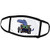 3dRose Cute Funny T-rex Dinosaur in Wheelchair Handicapped Cartoon - Face Covers -fc-307673-1-