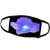 3dRose Purple Invert Flower Black Back - Face Covers -fc-184448-1-