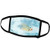 3dRose Image of Yellow Butterfly Over Aqua Ocean - Face Covers -fc-281534-3-