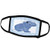 3dRose Florene Childrens Art - Cute Baby Blue Hippo On Blue Dotted Back - Face Covers -fc-37289-1-