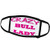 3dRose Blonde Designs Crazy Thumb Pointing Back Lady - Crazy Bull Lady - Face Masks -fm-174955-2-