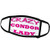 3dRose Blonde Designs Crazy Thumb Pointing Back Lady - Crazy Condor Lady - Face Masks -fm-174994-3-