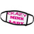3dRose Blonde Designs Crazy Thumb Pointing Back Lady - Crazy Mink Lady - Face Masks -fm-175187-2-
