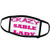 3dRose Blonde Designs Crazy Thumb Pointing Back Lady - Crazy Sable Lady - Face Masks -fm-175271-3-