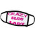 3dRose Blonde Designs Crazy Thumb Pointing Back Lady - Crazy Slug Lady - Face Masks -fm-175290-2-