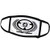 3dRose Alexis Design - Monogram Auto Car - Laurel Wreath, Steering Wheel, Two Cars. Elegant Letter A - Face Masks -fm-297413-3-