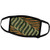 3dRose Florene Modern Abstract - Olive and Orange - Face Masks -fm-34802-1-
