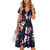 Boomboom Women Short Sleeve Wrap Dress Summer Floral Print V Neck Flowy Casual Mini Sundress New Knee-Length Dress