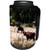 3dRose Jos Fauxtographee Realistic - Black Horse and Brown Cow Out in Pasture Together in Fresco Finish - Can Cooler Bottle Wrap -cc-49531-1-