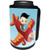 3dRose Boehm Graphics Cartoon - Little Boy Flaying in a Red Plane Cartoon - Can Cooler Bottle Wrap -cc-203042-1-