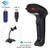 Wireless Barcode Scanner 1D Bluetooth 2.4GHz USB 2.0 Wired Connection USB Automatic Reader Handheld Bar Code Scanner with Stand