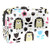 Hedgehog Floral Pattern Makeup Bag Cosmetic Organizer Multifuncition Travel Waterproof Toiletry Bag with Zipper for Women