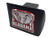 University of Alabama METAL elephant emblem (chrome with crimson trim) on black METAL Hitch Cover