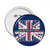 United Kingdom UK Flag Name Round Pins Badge Button Emblem Accessory Decoration 5pcs