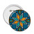 Blue Orange Morocco Abstract Flower Pins Badge Button Emblem Accessory Decoration 5pcs