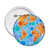 Blue Orange World Map Earth Pins Badge Button Emblem Accessory Decoration 5pcs